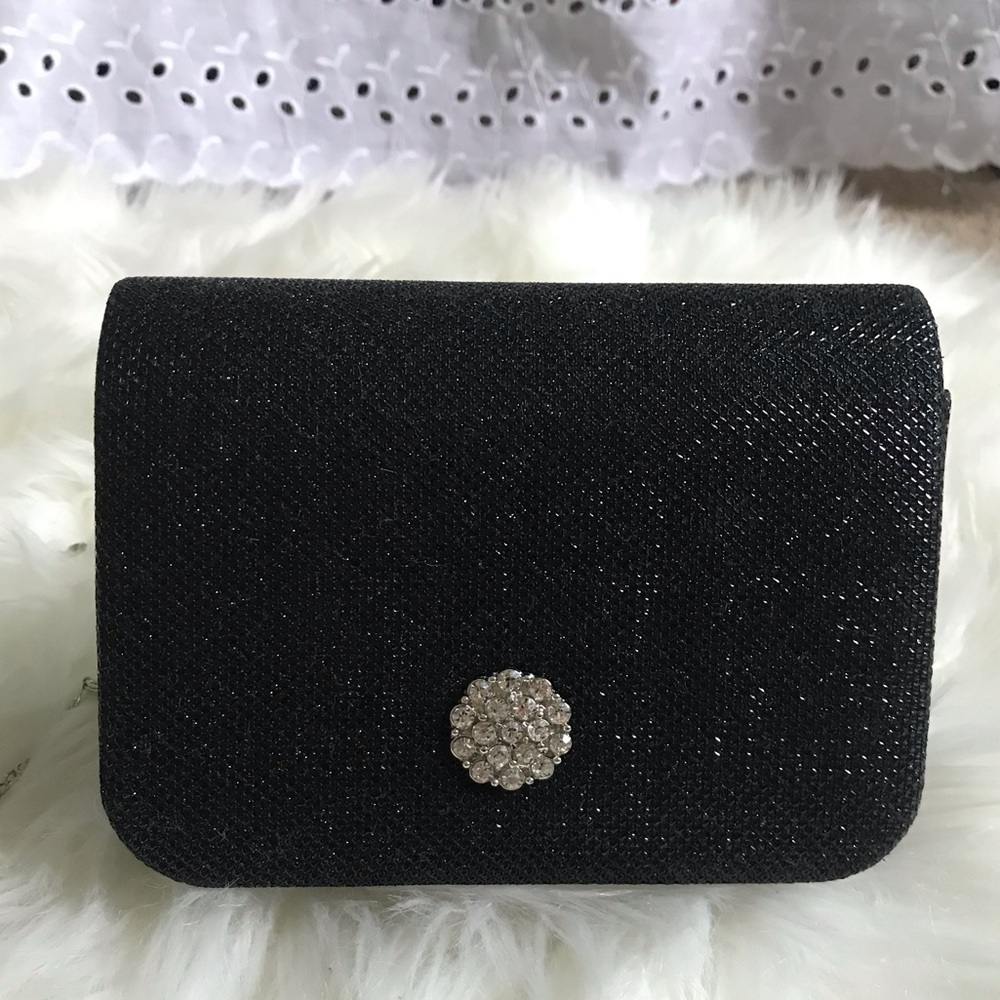 Elegant black evening clutch